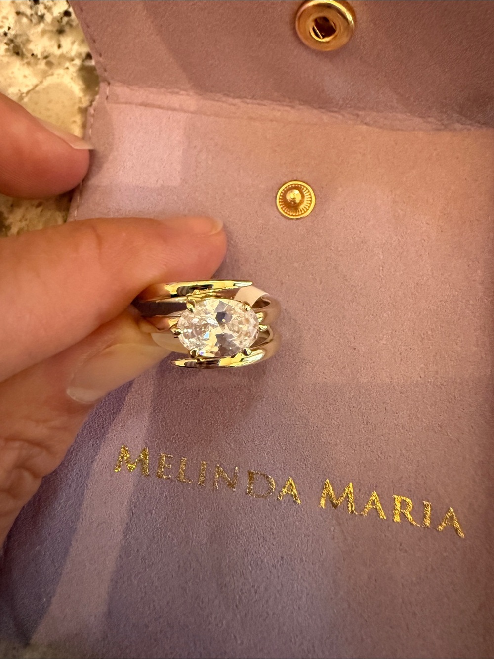 Melinda Maria She’s On Point Silver Lasso Ring size 7